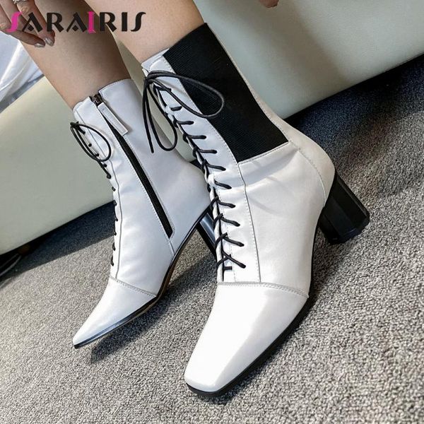 boots sarairis size 34-40 fashion female square toe thick high heels with zip women cross tied concise shoes woman, Black
boots sarairis size 34-40 fashion female square toe thick high heels with zip women cross tied concise shoes woman, Black