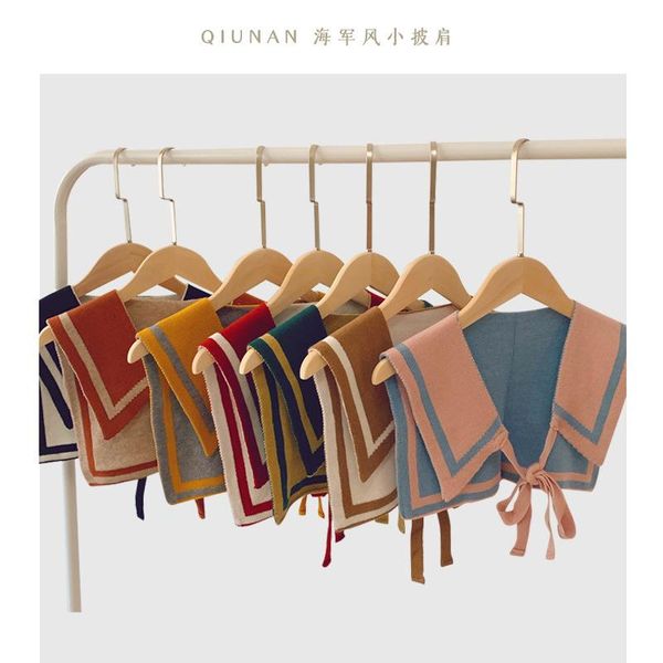 korean autumn and winter children's shawl double knitted frame navy scarf concave shape children's scarf, Blue;gray
korean autumn and winter children's shawl double knitted frame navy scarf concave shape children's scarf, Blue;gray