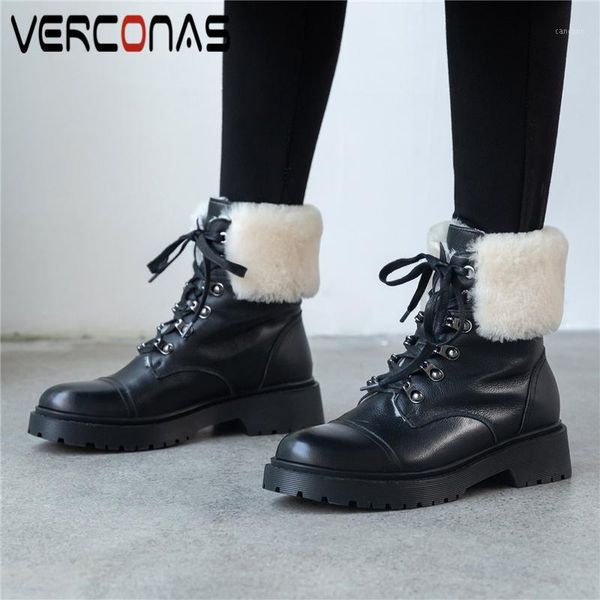 verconas ankle boots for women genuine leather wool low heels shoes woman new rivet lace-up autumn winter warm casual snow boots1, Black
verconas ankle boots for women genuine leather wool low heels shoes woman new rivet lace-up autumn winter warm casual snow boots1, Black