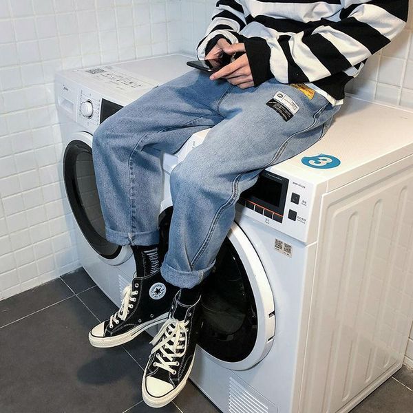 2020 autumn and winter new harajuku street men's neutral loose fashion straight nine-point tide brand all-match casual jeans1, Blue
2020 autumn and winter new harajuku street men's neutral loose fashion straight nine-point tide brand all-match casual jeans1, Blue