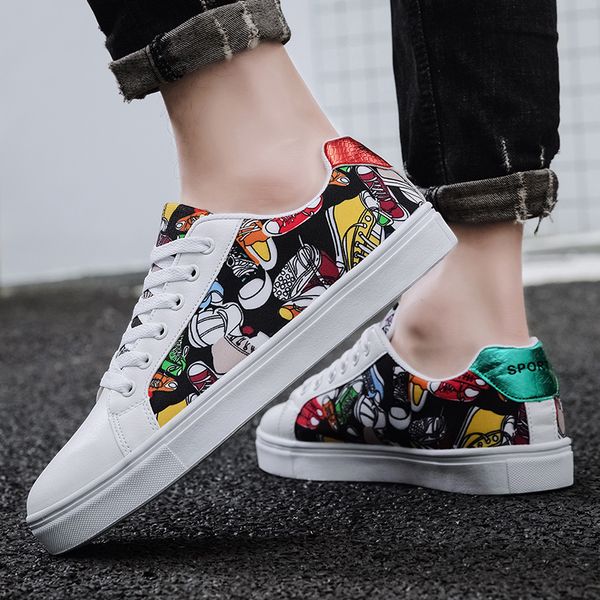 men's colorful white flats fashion young man cool street footwear simple casual shoes zapatillas hombre, Black;brown
men's colorful white flats fashion young man cool street footwear simple casual shoes zapatillas hombre, Black;brown