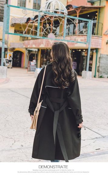 new fashion chic double breasted long trench coat women blue belt windbreaker female overcoat abrigos mujer lx1922, Tan;black
new fashion chic double breasted long trench coat women blue belt windbreaker female overcoat abrigos mujer lx1922, Tan;black