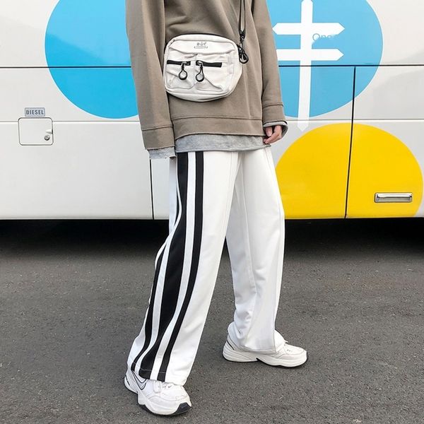 tcan8 spring and summer thin wide loose mop men's korean iqkdd trendy striped casual sweat wide leg pants leg straight sports sports pa, Blue
tcan8 spring and summer thin wide loose mop men's korean iqkdd trendy striped casual sweat wide leg pants leg straight sports sports pa, Blue