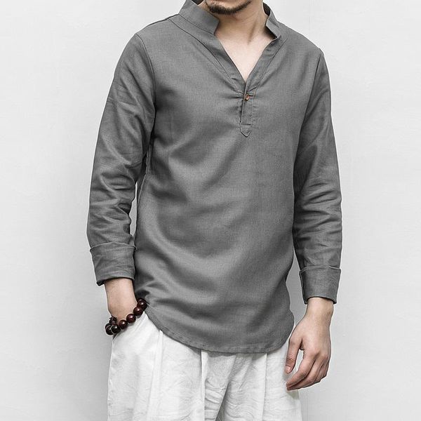 v-neck cotton linen linen long-sleeved shirt men's bottoming shirt stand stand collar large casual comfort1, White;black
v-neck cotton linen linen long-sleeved shirt men's bottoming shirt stand stand collar large casual comfort1, White;black