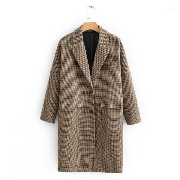women vintage plaid thick long coat female winter oversized overcoat vintage long sleeve pockets qj1011, Black
women vintage plaid thick long coat female winter oversized overcoat vintage long sleeve pockets qj1011, Black