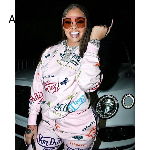 white o neck long sleeve letter print crop and pants 2 pieces set casual lady fashion women tracksuits, Gray
white o neck long sleeve letter print crop and pants 2 pieces set casual lady fashion women tracksuits, Gray