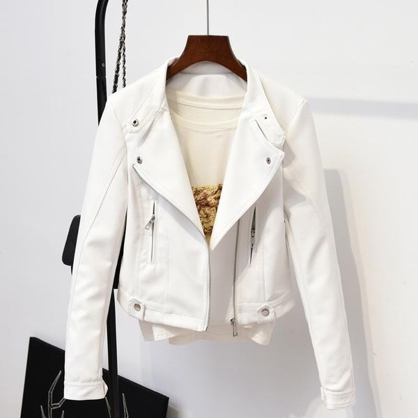 spring autumn faux leather coat woman slim zipper biker leather jacket ladies fashion long sleeve short outwear chaqutas, Black
spring autumn faux leather coat woman slim zipper biker leather jacket ladies fashion long sleeve short outwear chaqutas, Black