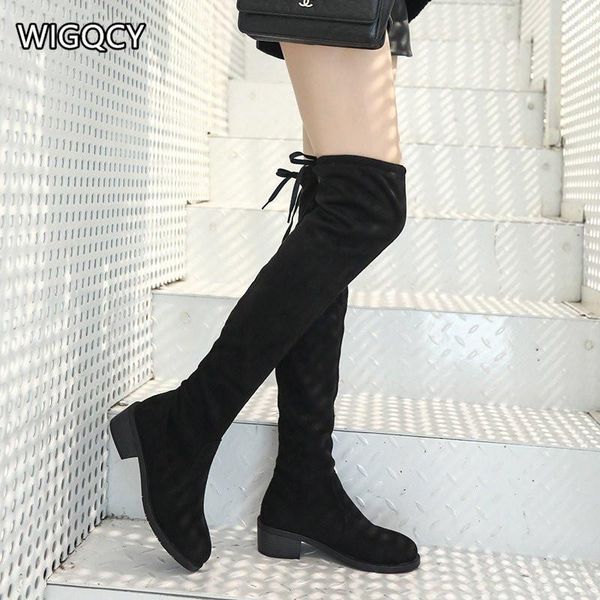 2020 winter women's boots fashion lace-up boots warm round-toe square-heel thick-soled mid-heel women's over-the-knee w08, Black
2020 winter women's boots fashion lace-up boots warm round-toe square-heel thick-soled mid-heel women's over-the-knee w08, Black