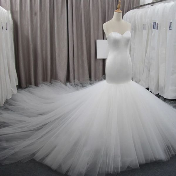 real p 2021 white wedding dresses mermaid sweetheart neck corset back plus size bridal gowns satin tulle chapel train vestidos noiva
real p 2021 white wedding dresses mermaid sweetheart neck corset back plus size bridal gowns satin tulle chapel train vestidos noiva