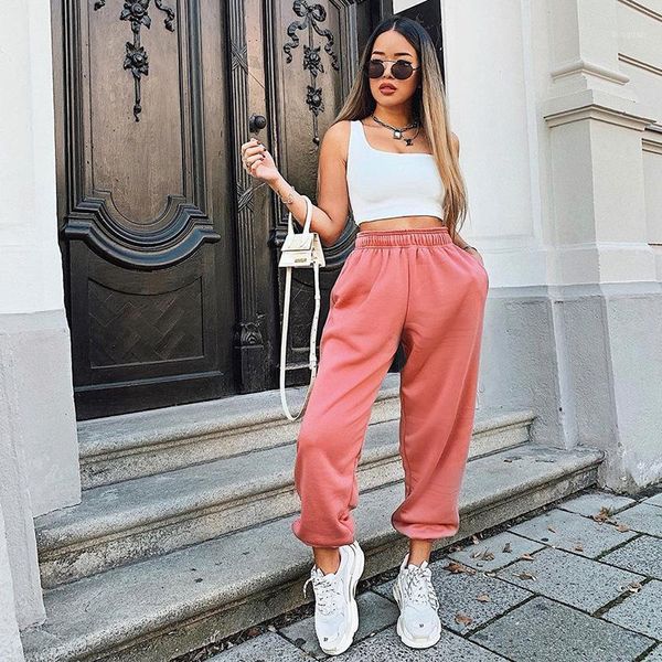 osllenlla candy color pink jogger pants women high waist jogger trousers loose fit ladies casual harem pants fashion sweatpants1, Black;white 
osllenlla candy color pink jogger pants women high waist jogger trousers loose fit ladies casual harem pants fashion sweatpants1, Black;white