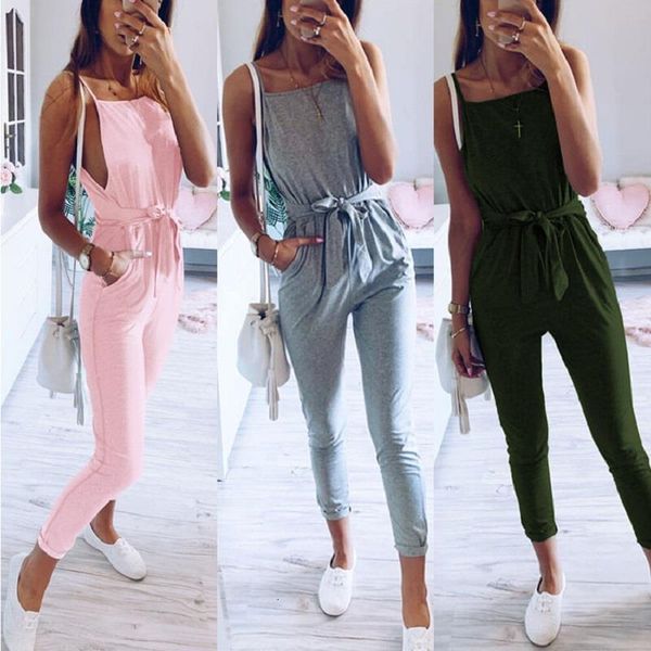 new women summer casual jumpsuit for 2019 sling backless with sashes long pants jumpsuits female fashion solid pocket jumpsuit, Black;white
new women summer casual jumpsuit for 2019 sling backless with sashes long pants jumpsuits female fashion solid pocket jumpsuit, Black;white