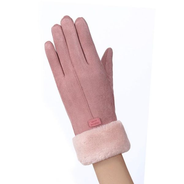 women touch screen suede glove winter double layer furry mittens warm embroidery outdoor fashionable gloves, Blue;gray
women touch screen suede glove winter double layer furry mittens warm embroidery outdoor fashionable gloves, Blue;gray