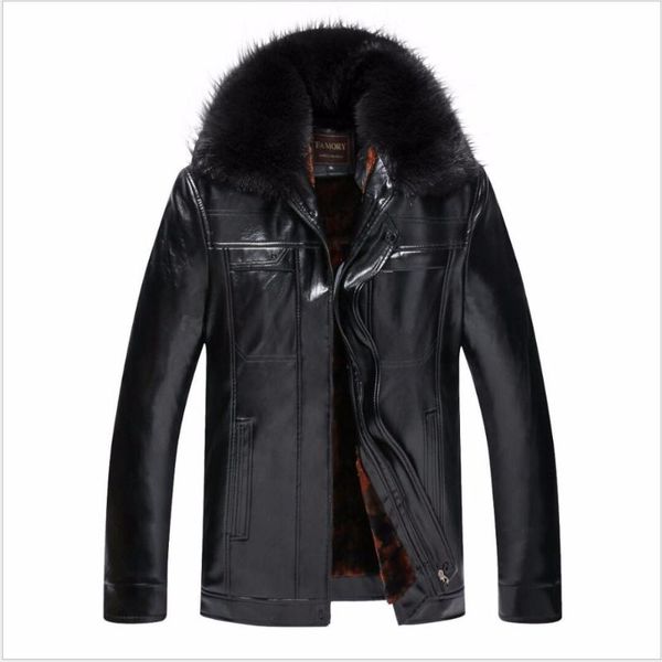men's fur & faux m-4xl 2021 winter plus size clothing middle-aged velvet thicken jacket pu leather casual warm coats, Black
men's fur & faux m-4xl 2021 winter plus size clothing middle-aged velvet thicken jacket pu leather casual warm coats, Black