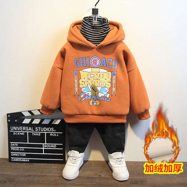 hooded sweater 2020 new winter thickened boys' medium and large children's plush hoodie, Black
hooded sweater 2020 new winter thickened boys' medium and large children's plush hoodie, Black