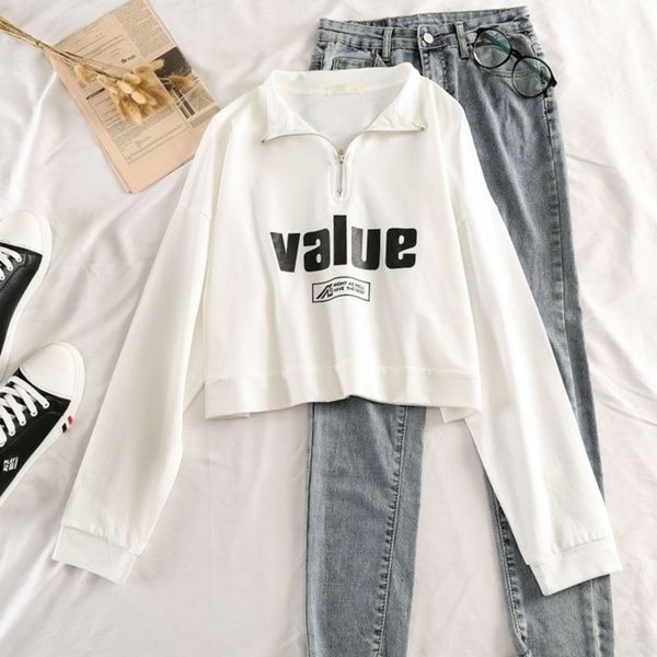 thin women's spring and autumn sweater coat sweater loose korean students ins super fashion waitmore short zipper coat 6axbo 6ax, Black
thin women's spring and autumn sweater coat sweater loose korean students ins super fashion waitmore short zipper coat 6axbo 6ax, Black