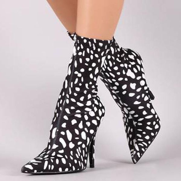 2020 women's short boots polka dot winter boot fashion denim high heel stiletto heels ankle boots pointed toe shoes club, Black
2020 women's short boots polka dot winter boot fashion denim high heel stiletto heels ankle boots pointed toe shoes club, Black