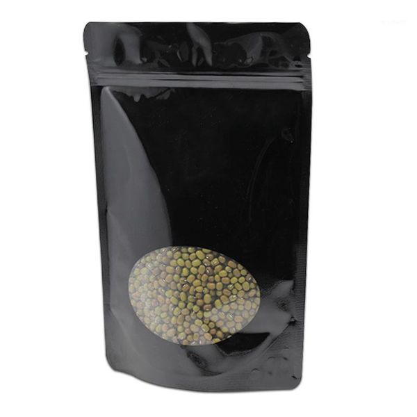 gift wrap 50pcs stand up glossy black pure aluminum foil package bag with round clear window for snack storage mylar pouch1
gift wrap 50pcs stand up glossy black pure aluminum foil package bag with round clear window for snack storage mylar pouch1