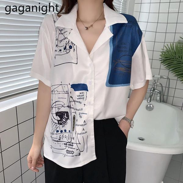 gaganight french style women vintage blouse short sleeve fashion girls graffiti print shirt female chic korean loose blusas thin1, White
gaganight french style women vintage blouse short sleeve fashion girls graffiti print shirt female chic korean loose blusas thin1, White