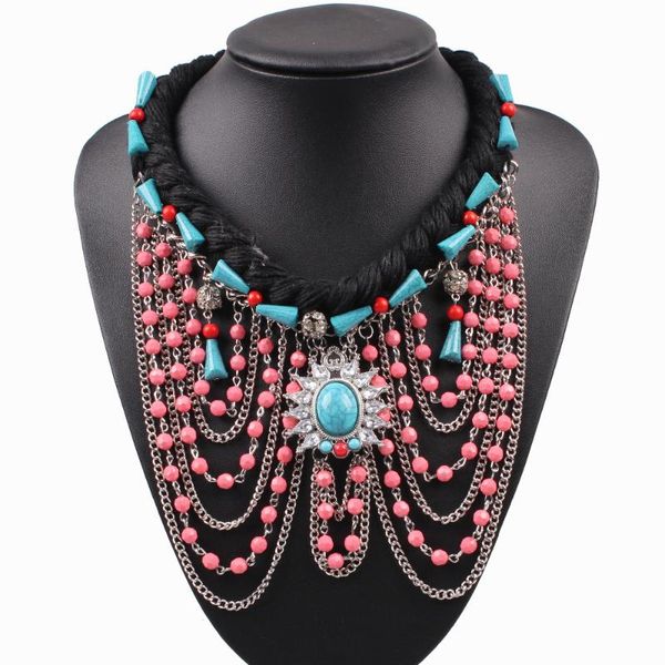 2020 new arrival design fashion brand choker necklace vintage crystal chunky bead statement pendant necklace for women jewelry, Golden;silver
2020 new arrival design fashion brand choker necklace vintage crystal chunky bead statement pendant necklace for women jewelry, Golden;silver