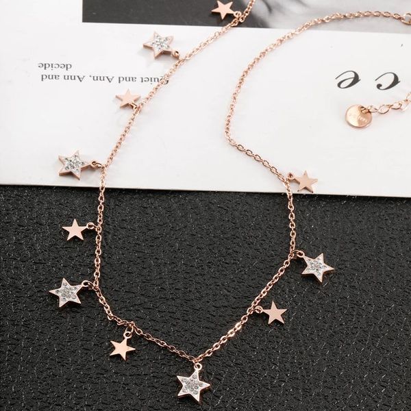 stainless steel necklace for woman clear crystal small star pendant rose gold choker necklaces for girls fashion jewelry gifts, Golden;silver
stainless steel necklace for woman clear crystal small star pendant rose gold choker necklaces for girls fashion jewelry gifts, Golden;silver