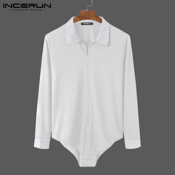 incerun men leisure bodysuit shirts hombre fashion camisa long sleeve lapel neck rompers solid color zipper dress shirt 5xl, White;black
incerun men leisure bodysuit shirts hombre fashion camisa long sleeve lapel neck rompers solid color zipper dress shirt 5xl, White;black