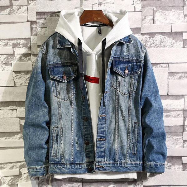 2020 men autumn new style denim jacket youth casual washing water classic nostalgic with holes denim jacket1, Black;brown
2020 men autumn new style denim jacket youth casual washing water classic nostalgic with holes denim jacket1, Black;brown