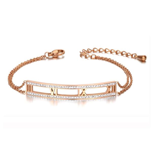 trendy stainless steel roman characters charm bracelets for women girls vintage cz crystal chain & link bracelet b20049, Golden;silver
trendy stainless steel roman characters charm bracelets for women girls vintage cz crystal chain & link bracelet b20049, Golden;silver