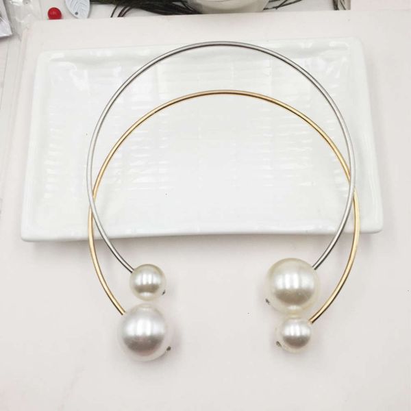 fashion necklace jewelry pearl open collar bohemian ol simple diamond inlaid women's collar, Silver
fashion necklace jewelry pearl open collar bohemian ol simple diamond inlaid women's collar, Silver