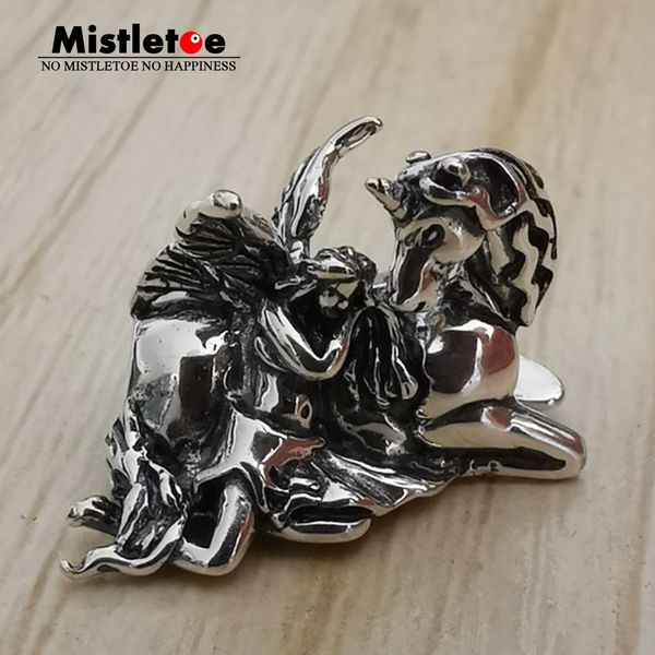 bead mistletoe 925 sterling charm silver angel and european unicorn jewelry