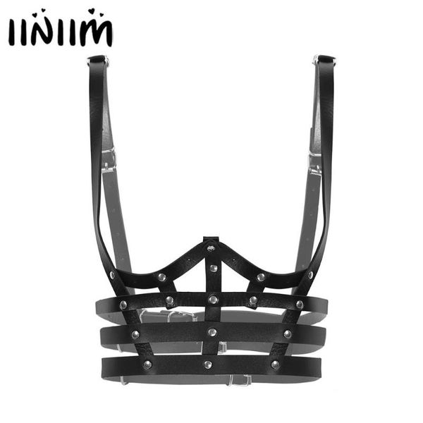 women fashion punk faux leather body chest bust harness belly waist belts with buckles roleplay costume pole cocktail clubwear, Black;brown
women fashion punk faux leather body chest bust harness belly waist belts with buckles roleplay costume pole cocktail clubwear, Black;brown