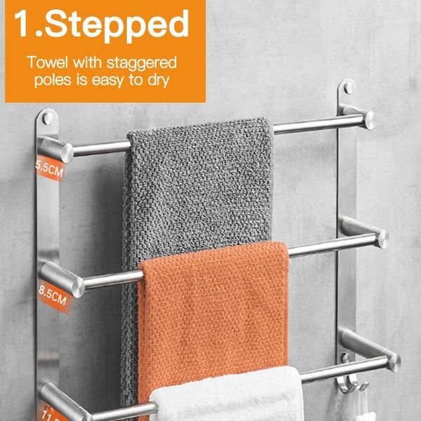 304 stainless steel three-layer bathroom towel rack toilet towel bar three-layer pull ribbon hook bath rack bar 30cm1
304 stainless steel three-layer bathroom towel rack toilet towel bar three-layer pull ribbon hook bath rack bar 30cm1