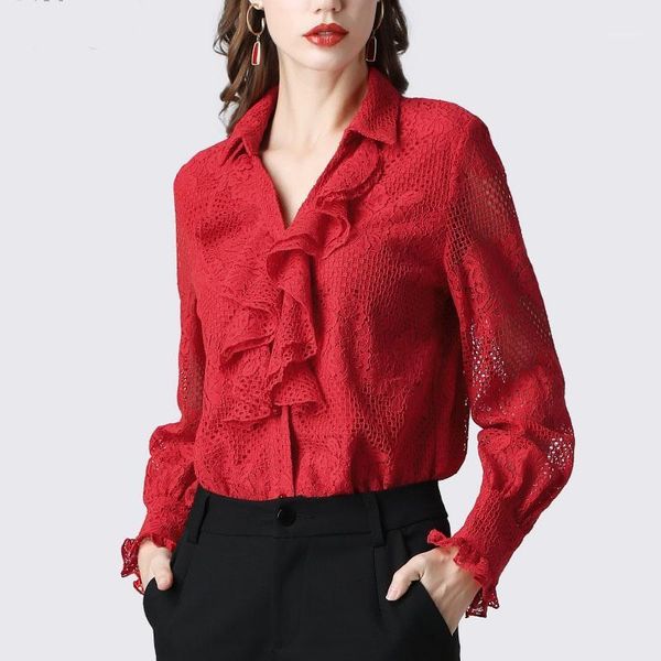 lace blouse women hollow out cotton new 2020 spring ladies ruffles red shirt long sleeve korean plus size office shirts1, White
lace blouse women hollow out cotton new 2020 spring ladies ruffles red shirt long sleeve korean plus size office shirts1, White