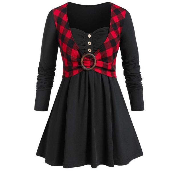 fall women blouse goth casual tunic black iron ring vintage sweetheart shirts plaid girls plus size night party costume#g7, White
fall women blouse goth casual tunic black iron ring vintage sweetheart shirts plaid girls plus size night party costume#g7, White