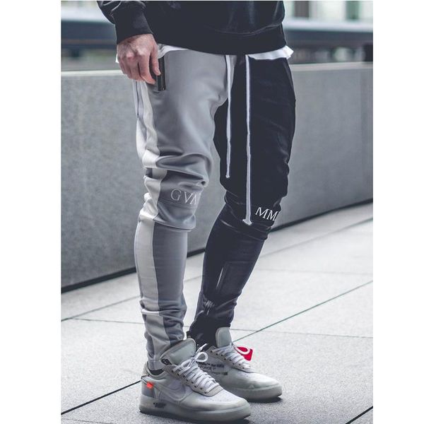 men's pants 2021 casual sports cotton stitching slim stretch contrast color gym fitness, Black
men's pants 2021 casual sports cotton stitching slim stretch contrast color gym fitness, Black