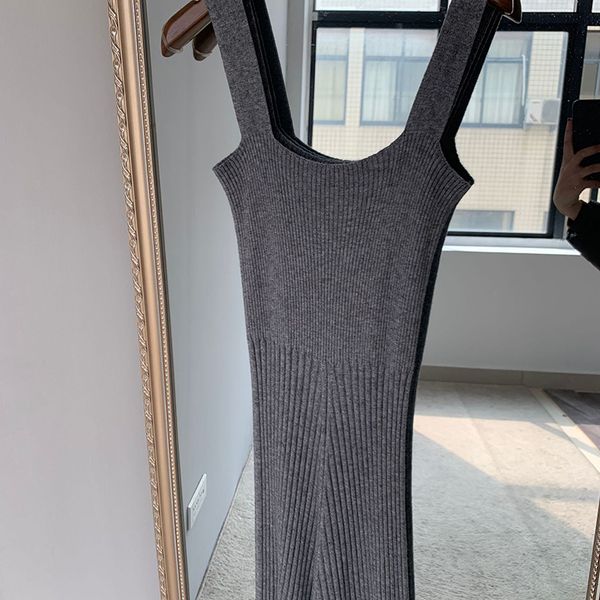 2021 new spring sleeveless high stretch long elegant women pure color knitted maxi vestidos 49jw, Black;gray
2021 new spring sleeveless high stretch long elegant women pure color knitted maxi vestidos 49jw, Black;gray