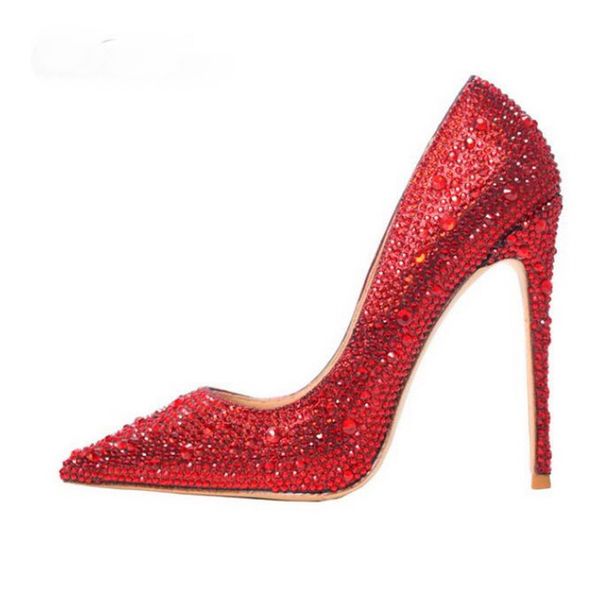 2021 new fashion shoes woman red crystals stiletto heel pumps shiny rhinestone bride wedding party shoes for women high heels 12cm 10cm, Black
2021 new fashion shoes woman red crystals stiletto heel pumps shiny rhinestone bride wedding party shoes for women high heels 12cm 10cm, Black