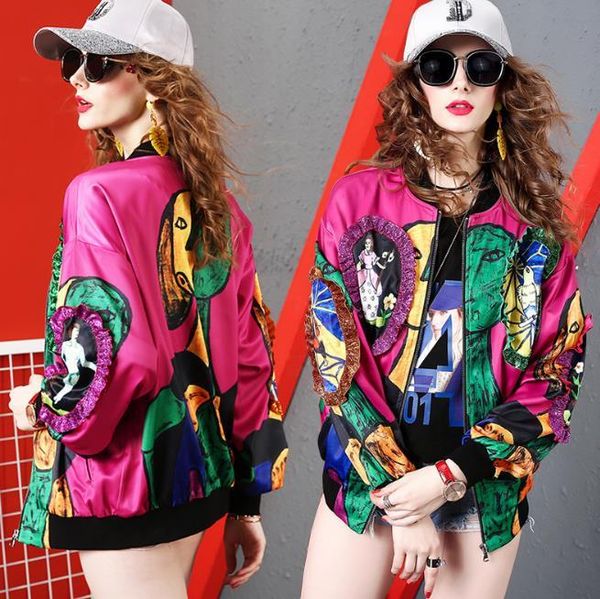 new sequins bomber jacket women harajuku pilot jacket coat casual printing basic baseball jackets s-2xl, Black;brown
new sequins bomber jacket women harajuku pilot jacket coat casual printing basic baseball jackets s-2xl, Black;brown