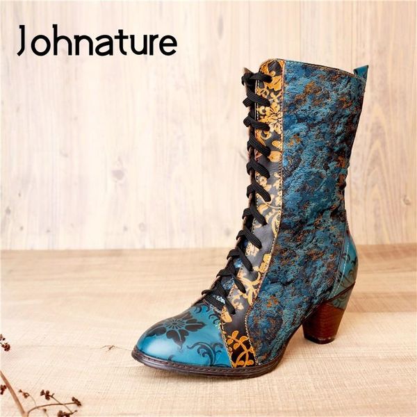 johnature genuine leather women boots embroidery cloth mixed colors cross-tied 2020 new zip round toe handmade platform boots, Black
johnature genuine leather women boots embroidery cloth mixed colors cross-tied 2020 new zip round toe handmade platform boots, Black