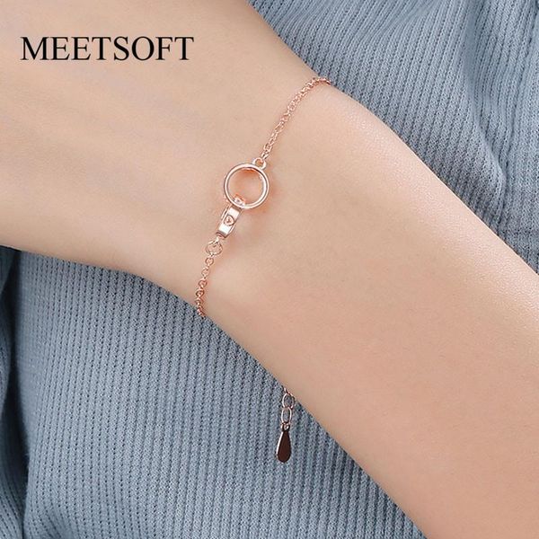 link, chain meetsoft fashion silver color accessories trendy bracelets for women simple small cross circle jewelry gift, Black
link, chain meetsoft fashion silver color accessories trendy bracelets for women simple small cross circle jewelry gift, Black
