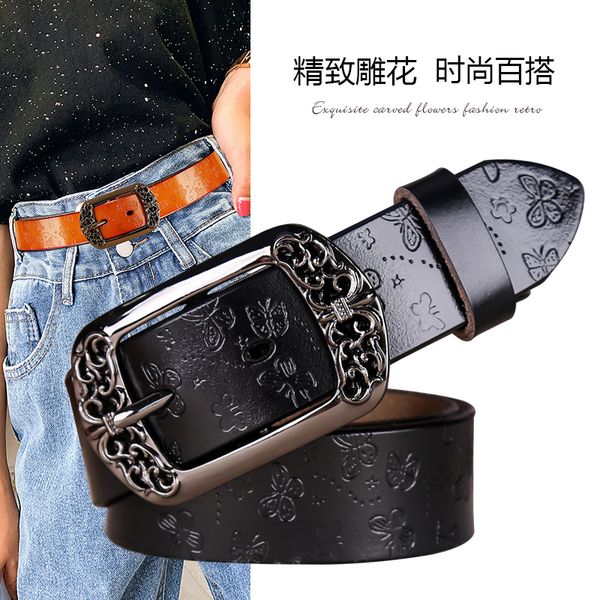pure for earth jeans versatile wide version soft leather fashion professional decoration women's belt, Black;brown
pure for earth jeans versatile wide version soft leather fashion professional decoration women's belt, Black;brown