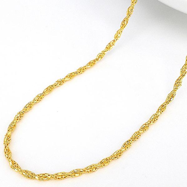 new arrival au750 yellow gold necklace chain women rope necklace chain, Silver
new arrival au750 yellow gold necklace chain women rope necklace chain, Silver