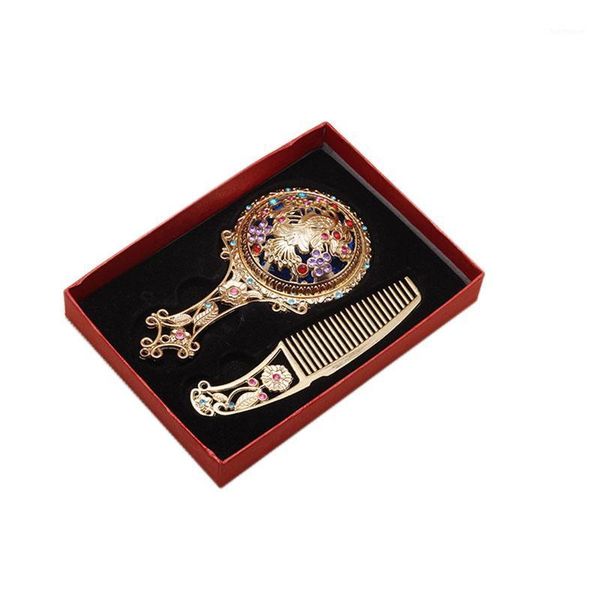 women vintage style beauty flower mirror comb set ladies chinese style cosmetic mirror comb bridal delicate wedding hair jewelry1, Golden;silver
women vintage style beauty flower mirror comb set ladies chinese style cosmetic mirror comb bridal delicate wedding hair jewelry1, Golden;silver
