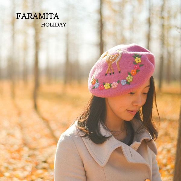 berets faramita holiday flower and fawn pink wool felt cute girls women beautiful forest cartoon hat cap party beret warm winter, Blue;gray
berets faramita holiday flower and fawn pink wool felt cute girls women beautiful forest cartoon hat cap party beret warm winter, Blue;gray