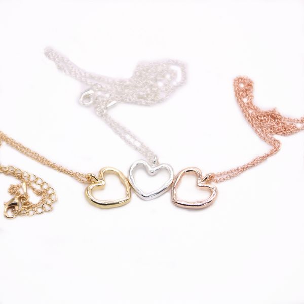 new classic cute heart shaped necklace hollow out love design pendant necklace three color optional, Silver
new classic cute heart shaped necklace hollow out love design pendant necklace three color optional, Silver