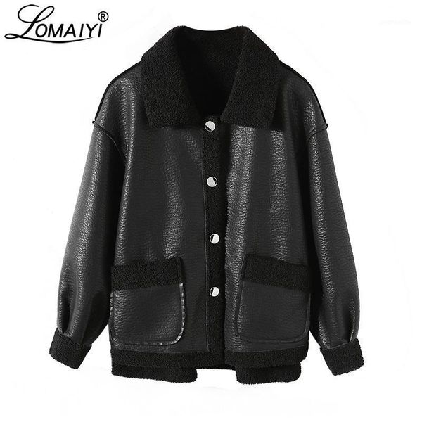 lomaiyi women's autumn/winter leather jacket women plus size reversible leather jackets ladies warm pu jacket coat bw0641, Black
lomaiyi women's autumn/winter leather jacket women plus size reversible leather jackets ladies warm pu jacket coat bw0641, Black