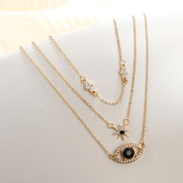 chains gold turkey evil eye thin necklace & pendant woman star leaf collier triple horns crystal simple chain choker jewelry gift, Silver
chains gold turkey evil eye thin necklace & pendant woman star leaf collier triple horns crystal simple chain choker jewelry gift, Silver