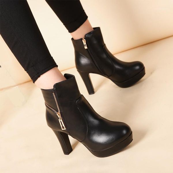 firmranch women's shoes retro warm and velvet round toe non-slip boots thick high-heeled short boots1, Black
firmranch women's shoes retro warm and velvet round toe non-slip boots thick high-heeled short boots1, Black