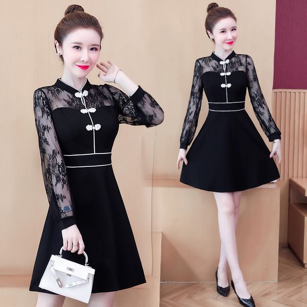 womens lace plus size cheongsam casual skinny chinese party beautiful black spring dress 8ko1, Black;gray
womens lace plus size cheongsam casual skinny chinese party beautiful black spring dress 8ko1, Black;gray