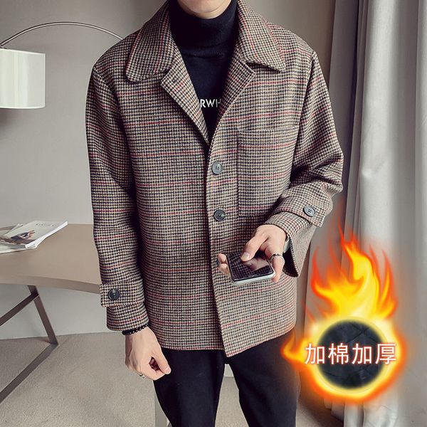blouse 2021 men's new fall thin sheer wool fashion jacket youth clothing pzr7, Tan;black
blouse 2021 men's new fall thin sheer wool fashion jacket youth clothing pzr7, Tan;black