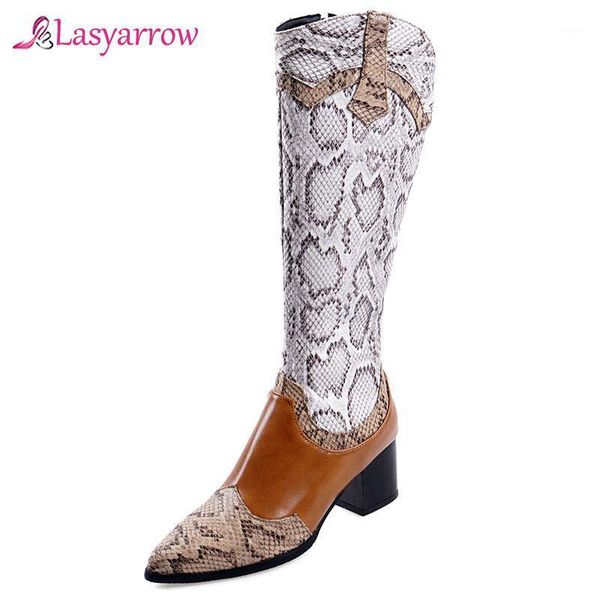 lasyarrow 2020 snakeskin pu leather fashion mixed color women shoes pointed toe square high heel zipper knee high boots size 481, Black
lasyarrow 2020 snakeskin pu leather fashion mixed color women shoes pointed toe square high heel zipper knee high boots size 481, Black